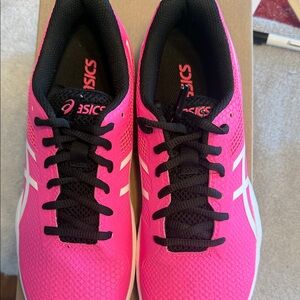 ASICS Gel-Game pickleball Women's Athletic Shoes in Pink and Black